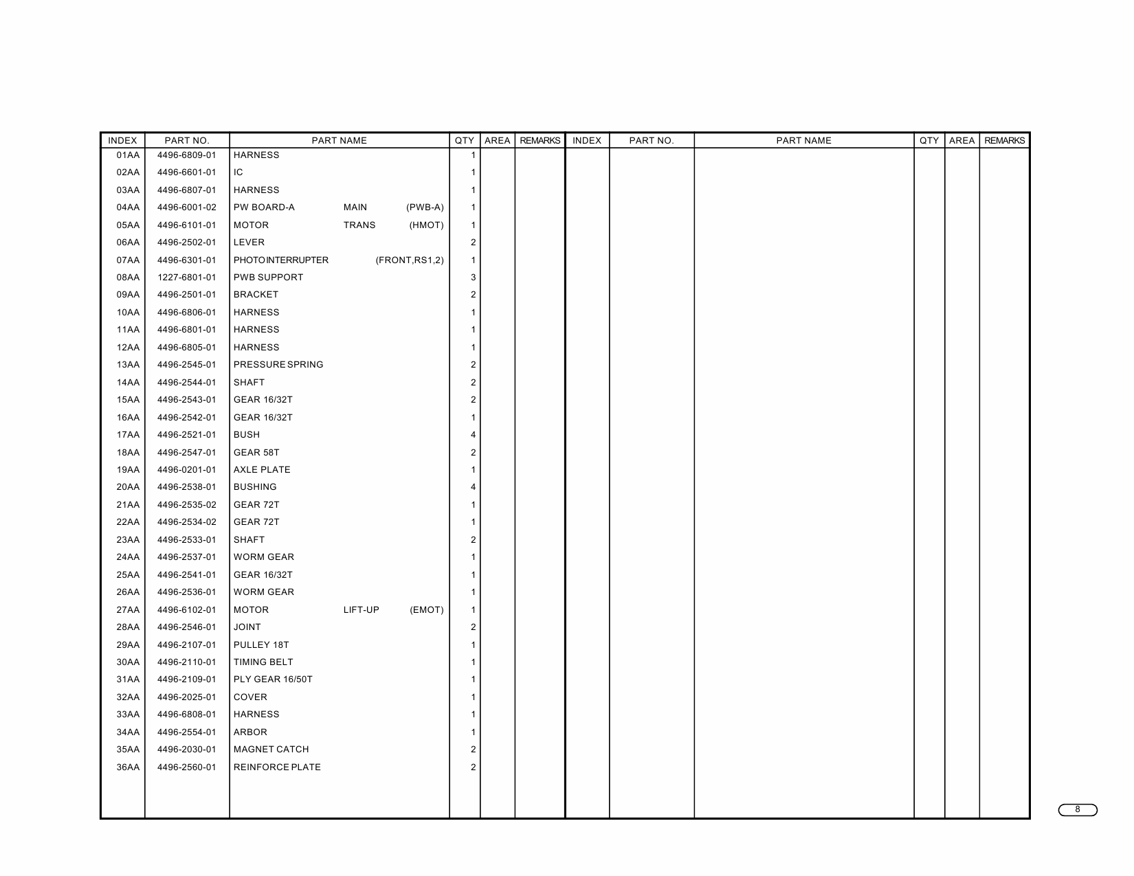 Konica-Minolta Options PF-106 Parts Manual-5